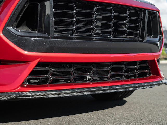 2024+ FORD MUSTANG S650 | CARBON FIBER FRONT GRILLE INSERT REPLACEMENT UPPER & LOWER